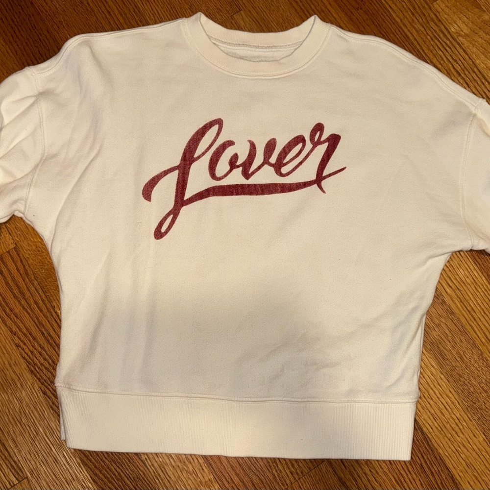 Pistola Cream Sweatshirt with Red Print